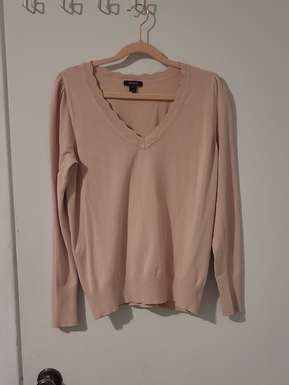 🩷2 For $14🩷 RW & CO Blush V-Neck Women's Knit Top